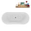 Baignoire autoportante 67 "avec drain interne Streamline-112235321