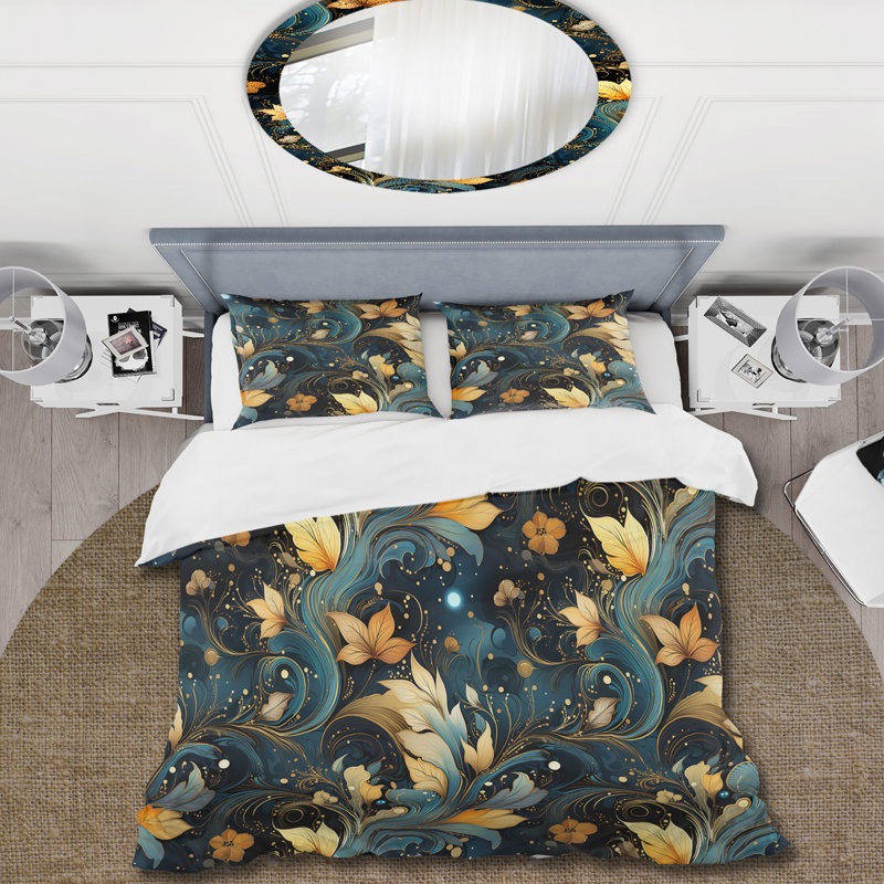 Ensemble de housse de couette Celestial Whispers, Housse de couette pour grand lit et 2 taies décor