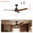 Smart Ceiling Fan With Solid Wood Blades, Reversible Motor, App Control & Dimmable LED Light For All-Season Comfort