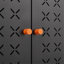 Armoire à chaussures à double porte Grid, trois compartiments réglables pour un rangement flexible, compartiment à langer creux suspendu, conception inférieure à 15 cm résistante à l'humidité-1024811209