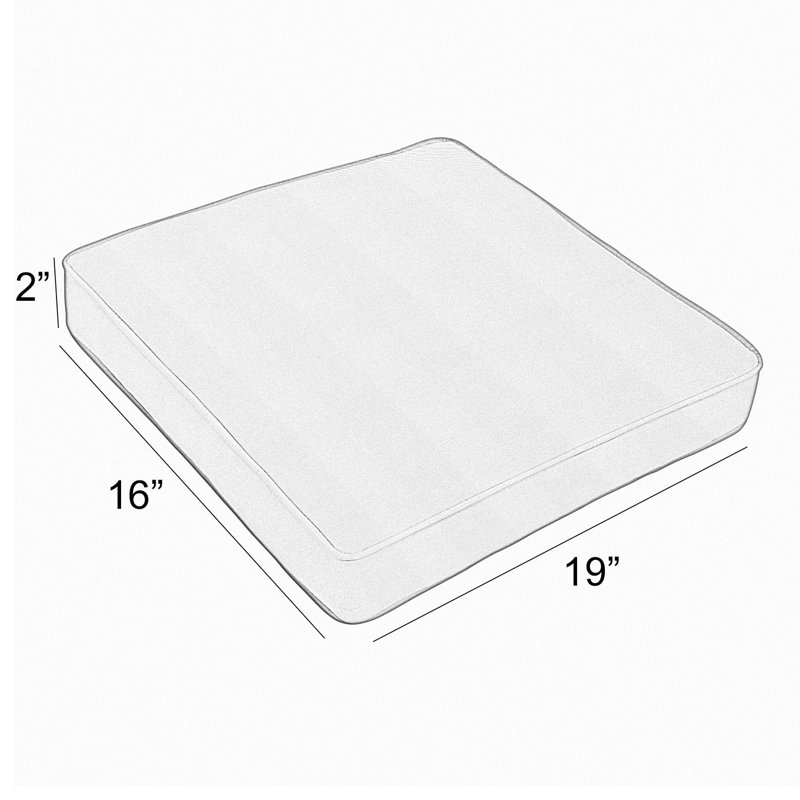 Kei Outdoor Sunbrella Seat Cushion, Canvas Navy SunbrellaCanvas