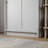 Hamilton White 65 in. Accent Cabinet Office Storage Cabinet with 4 Adjustable Shelves and Sliding Doors