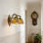 2 - Light Tiffany-Style Wall Sconce Dragonfly Stained Glass Vanity Light