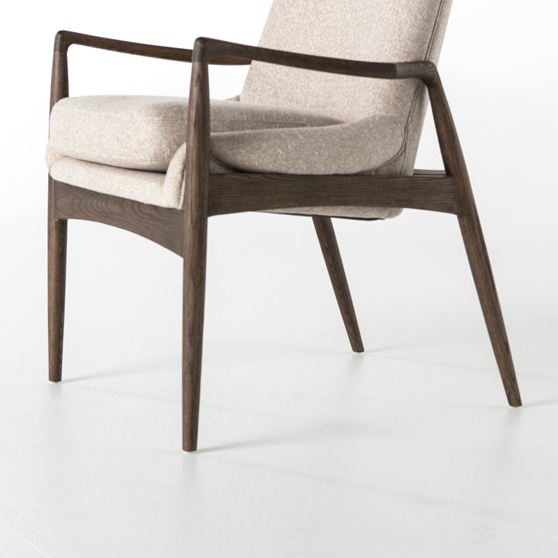 Braden Upholstered Arm Chair, White Teddy