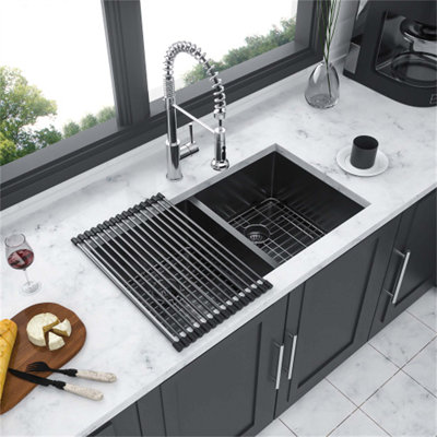 33'' L Undermount Double Bowl Stainless Steel Kitchen Sink