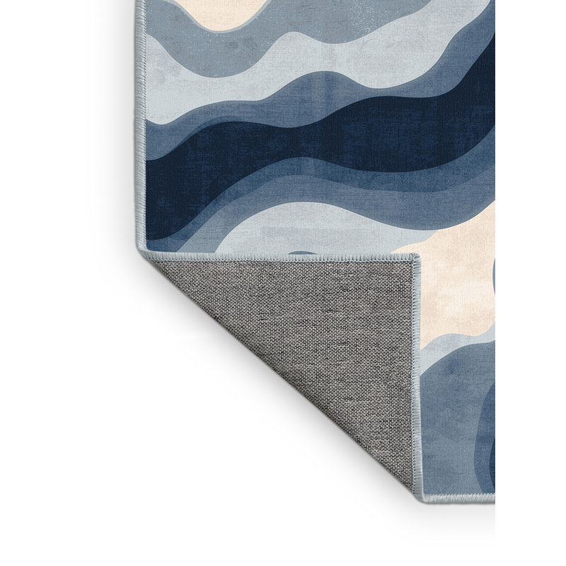 Tapis abstrait moderne et contemporain à motif léopard lavable à la machine Ozain, 2 x 4
