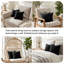 Taies d'oreiller matelassées Vilano de Southshore Fine Linens, en microfibre doublement brossée, à coutures carrées et bords passepoilés, lot de 2, 45,7 x 45,7 cm, noires-399142833-399142832