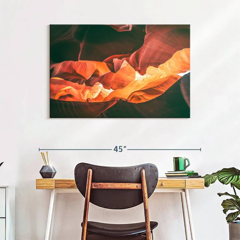 Avery, paysage abstrait, canyon, H 26 po x l 39 po