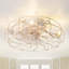 Ventilateur de plafond fermé à profil bas avec lumières et télécommande Jernisha-1310430149-1328561212-1328561213