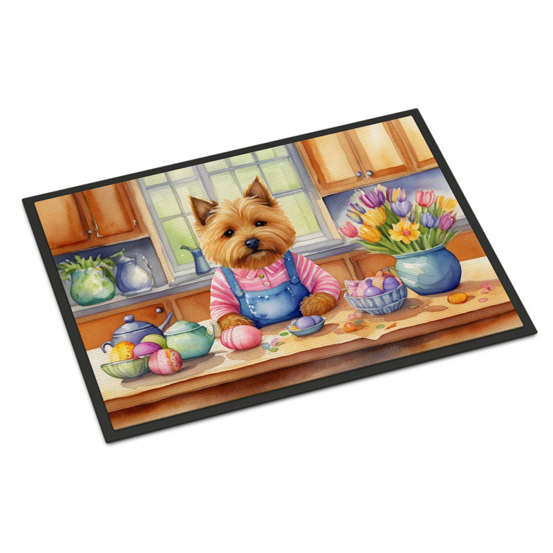 Paillasson Decorating Pâques Norwich Terrier, L 18 po x L 27 po