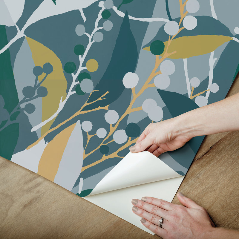 Papier peint Adelaide, Bleu sarcelle