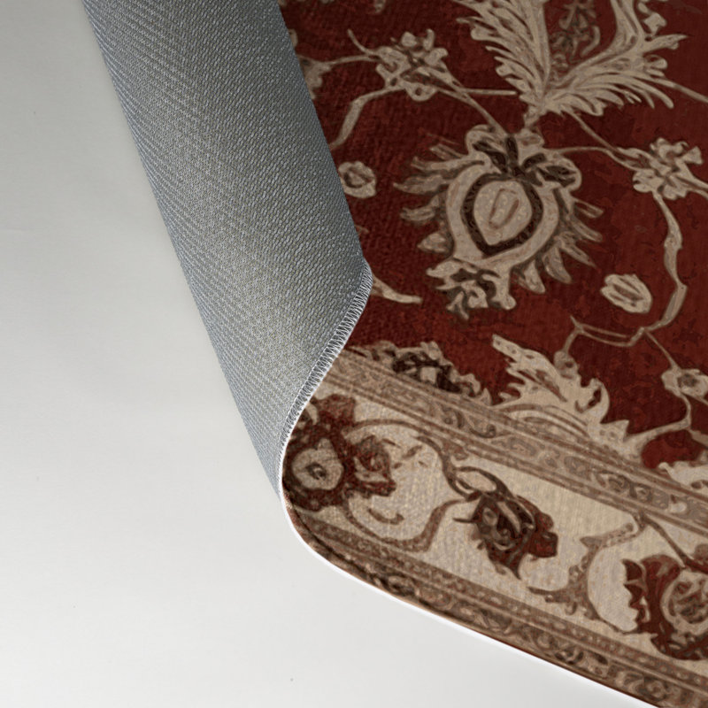 Tapis d'intérieur et d'extérieur brun français, Rectangle 5 pi x 7 pi