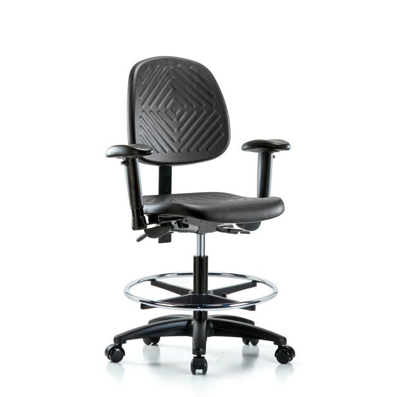 Aranda Drafting Chair, Casters, Included, Adjustable
