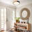 24W LED Flush Mount Ceiling Light 3000K Black-844669023