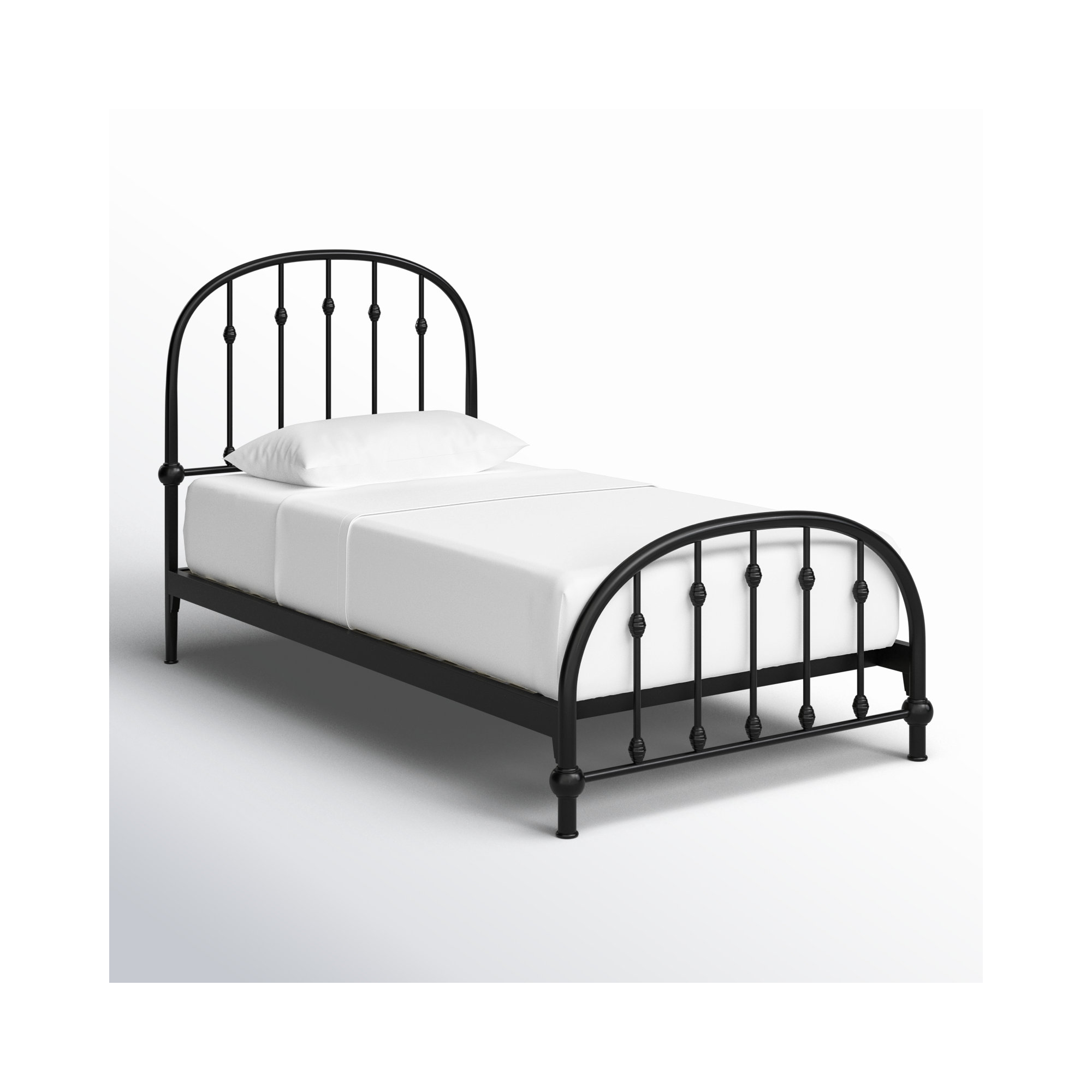 Wadsworth Metal Bed, Black, Twin