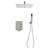 12" Wall Mounted Rain Shower Head Brushed Nickel - Natural Rainfall Simulation, Self-Cleaning Discharge Gap Slot Gap, American Standard Pipe Correspond In Finish Simulate, Outlet Complies With