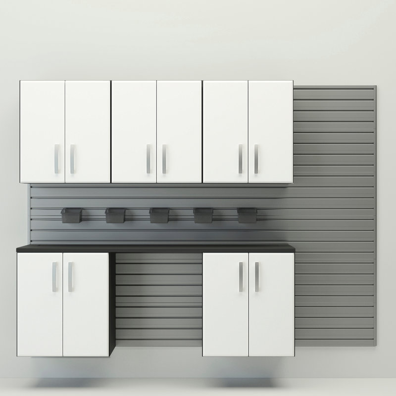16 Piece Plastic Storage System, White