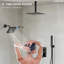 Système de douche à pluie à pression équilibrée 10 po, têtes de douche DualRainShower avec valve brute-92871748