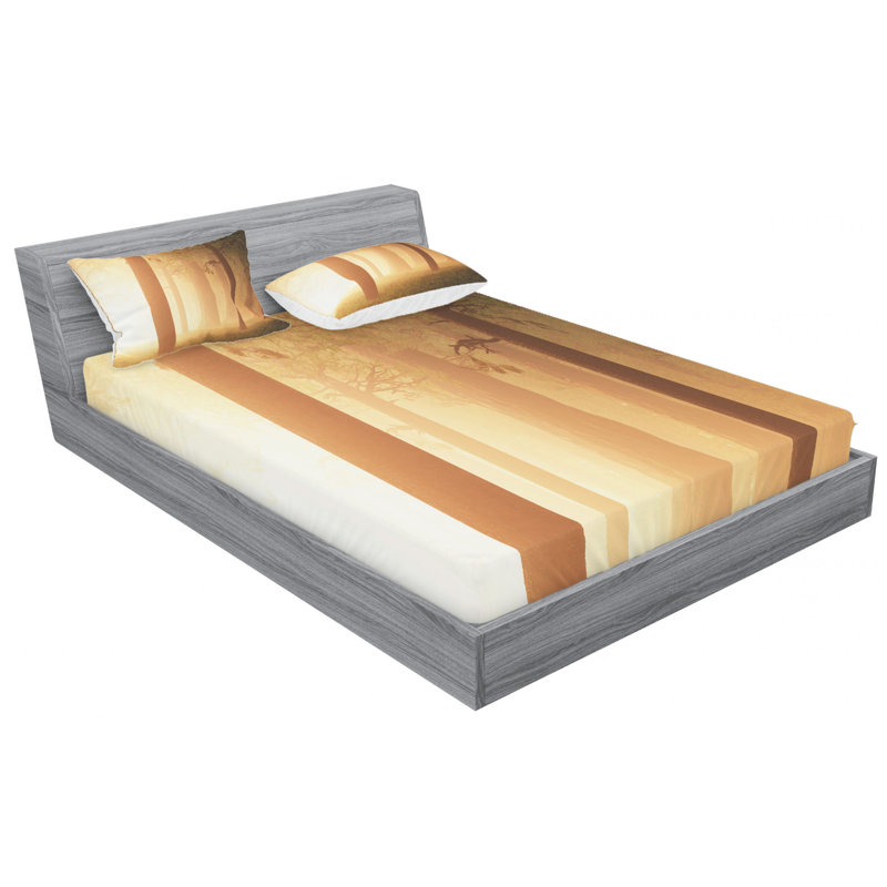 Microfiber Sheet Set, Queen Sheet Set with Fitted Sheet