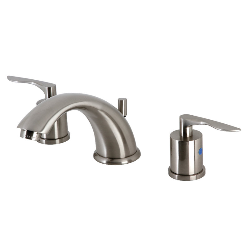 Kingston Brass Serena Two-Handle 3-Hole Deck Mount Widespread Bathroom Faucet with Retail Pop-Up Drain, Oil Rubbed Bronze