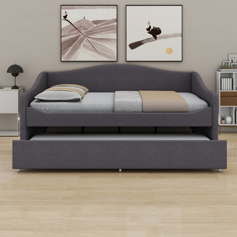 Ellajane Upholstered Daybed Bed, Gray