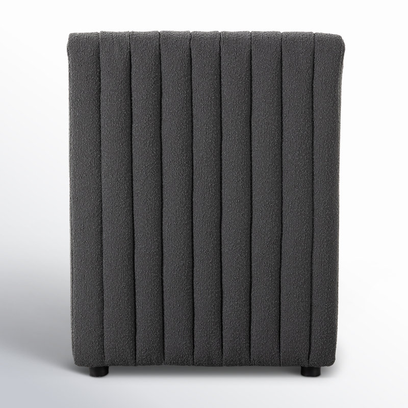 Grayson Upholstered Dining Chair, Fiqa Charcoal Boucle