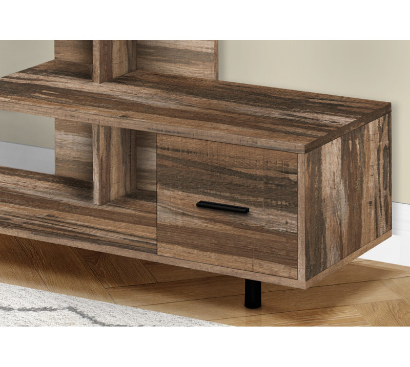  Meuble télé 47 po avec rangement fermé brun - rangement multimédia transitionnel, Bois manufacturé