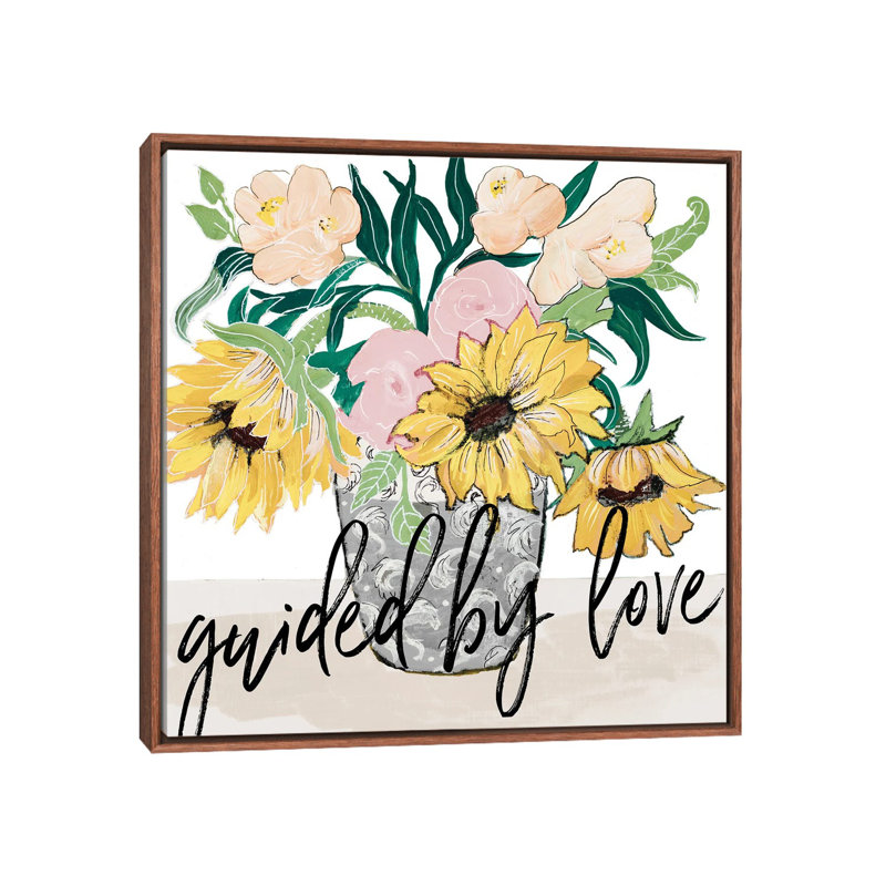 Guided By Love by Robin Maria - Painting on Canvas, 93.98 cm H x 93.98 cm W, Brown Floater Frame