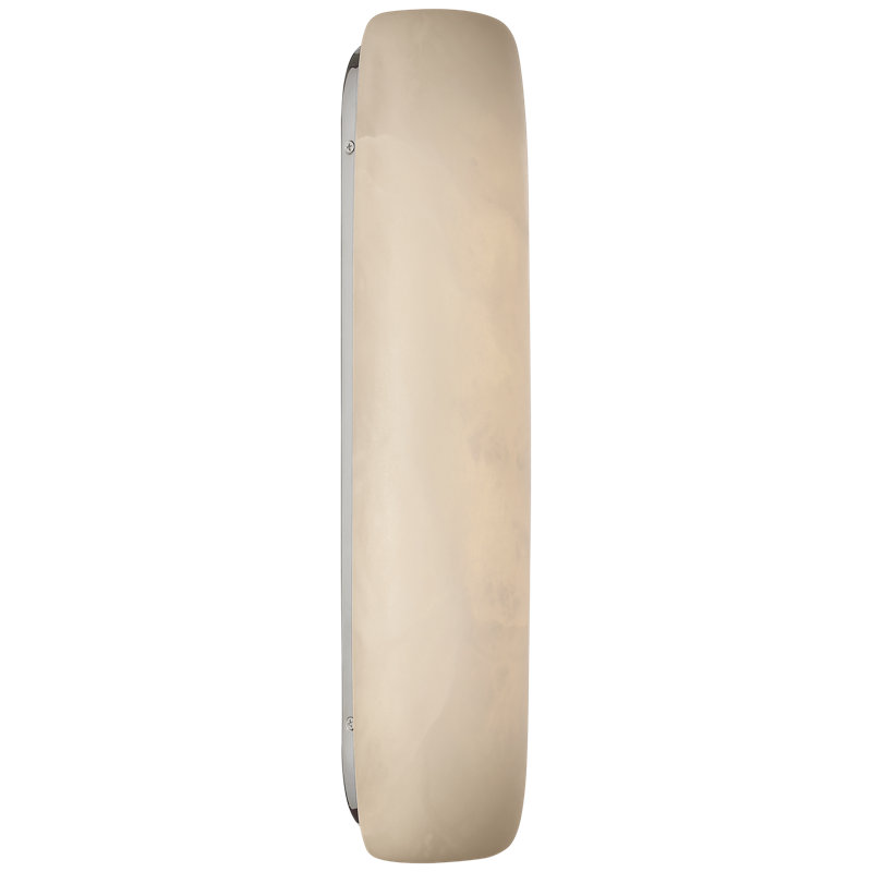 Kelly Wearstler Formosa 26" Linear Sconce, 19.75" H x 4.75" W x 3.25" D, Alabaster/Polished Nickel, 1400 W