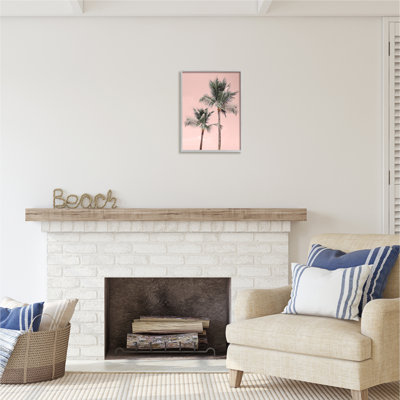«Stupell Industries Pink Summer Palm Trees», art mural sur toile par Natalie Carpentieri