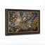 Art mural antique sur toile encadré doré pour le salon, la chambre à coucher, le bureau ou le vestibule - Décoration murale décorative avec texture abstraite-130570700-130570708