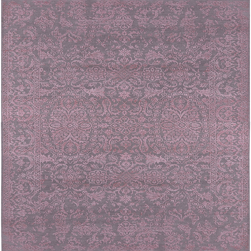 Tapis oriental rose / gris Guntersville, Carré 3 pi