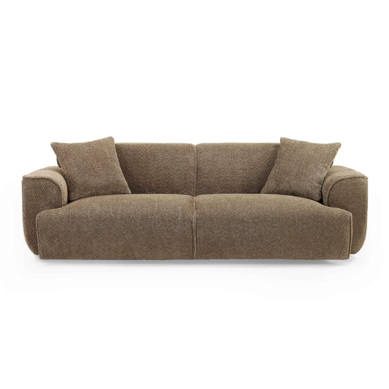 Modern Wallas Sofa Set, Boucle, Camel