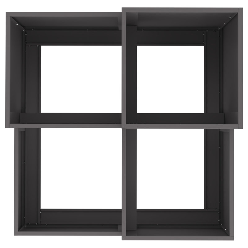 Planter Box, Black, 60cm H x 80cm W x 80cm D