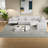 Multifunctional Sectionals Sofa, Polyester Beige, Modern Design For Home