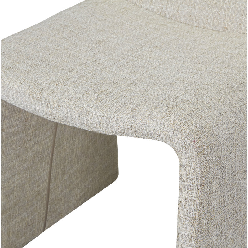 Ella Upholstered Dining Chair, Heather Beige Basketweave