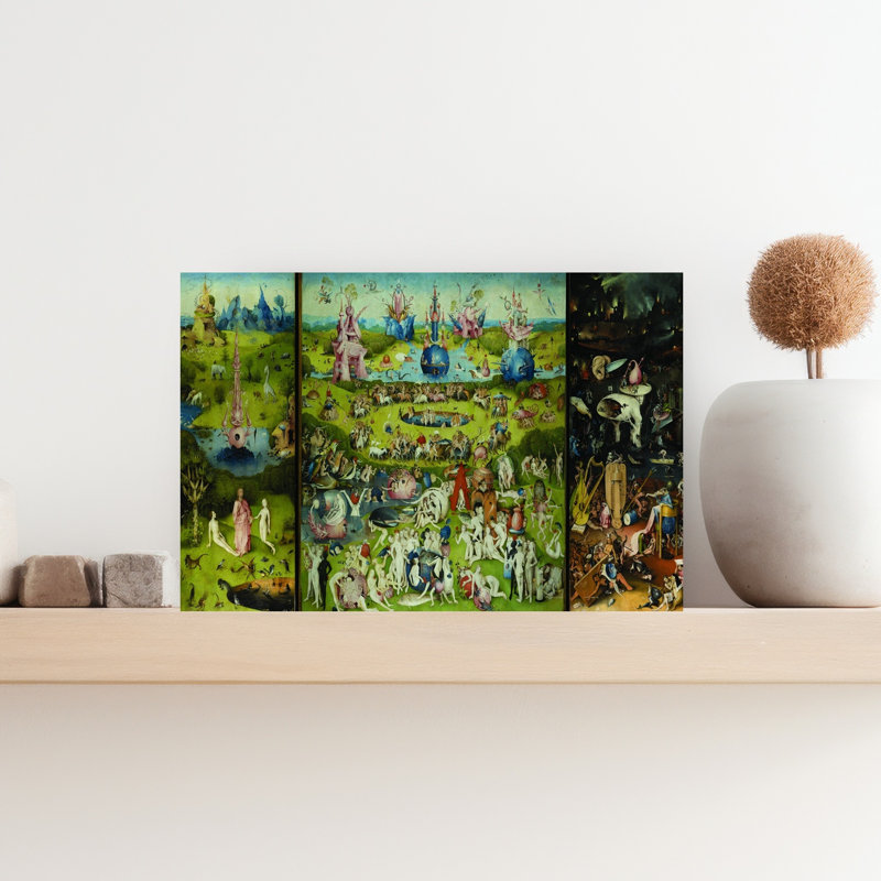 The Garden Of Earthly Delights 1504 Classic Surreal Wildlife Wall Art Print by Hieronymus Bosch - Wrapped Canvas Print