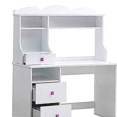Bureau blanc à double tiroir