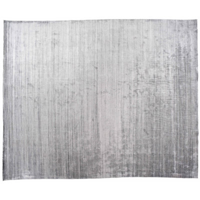 One-of-a-Kind Rectangle 12' X 15' New Age Wool Area Rug in Gray