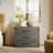 3-Drawer Industrial Wood Nightstand with Metal Handles-1696036352