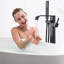 Floor Tub Spout with Diverter