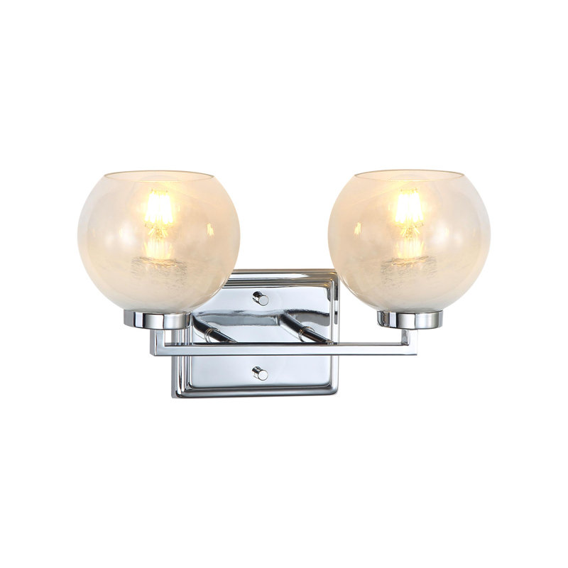 Ensemble de meuble-lavabo 2 lumières avec abat-jour albâtre Adalia Nella, Chrome chrome