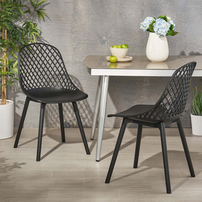 Chaise moderne Lily, Noir