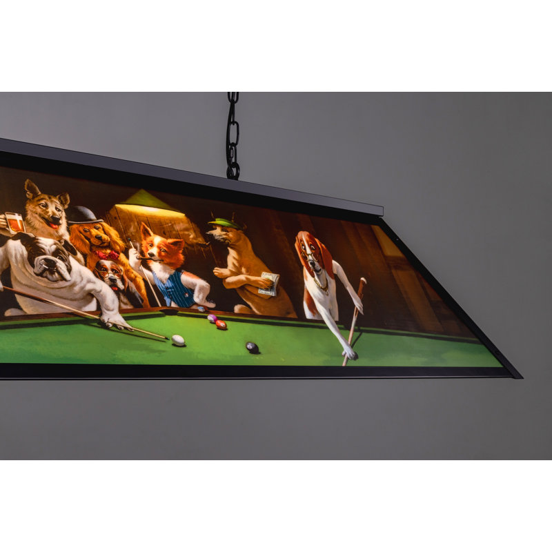 Luminaire suspendu pour table de billard à 5 lumières