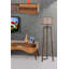 Lampe sur pied de style scandinave, noyer et beige, d'une hauteur de 67,0 pouces | Corps en bois sapin avec peinture électrostatique séchée au four | Douille E27, 40 W maximum | Conception élégante pour les salons et les chambres à coucher modernes, éclairage élégant et fonctionnel-306361808