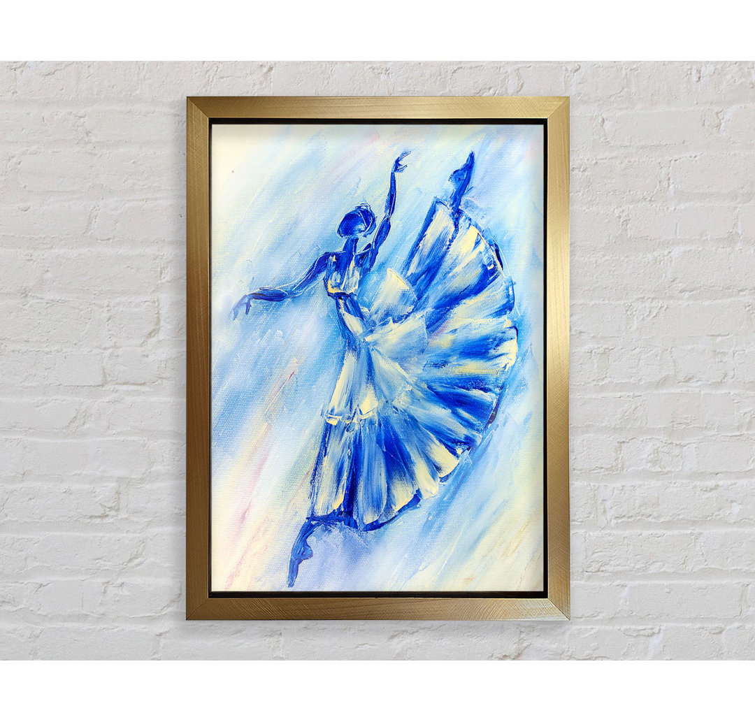 Blaue Ballerina 10 - Einzelne Bilderrahmen Kunstdrucke