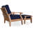 Cayman Kimonie Deep Seating Outdoor Patio Chair with Ottoman-2018443019-2018443023