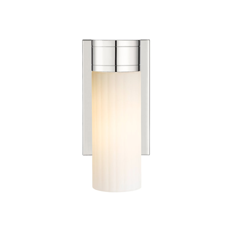 Applique murale 11 po Empire, Blanc mat, H 9,5 po x l 5,5 po x P 3,13 po, Nickel poli