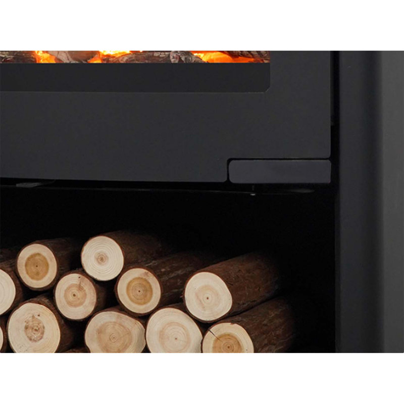 Foyer courbé en bois pour le chauffage domestique