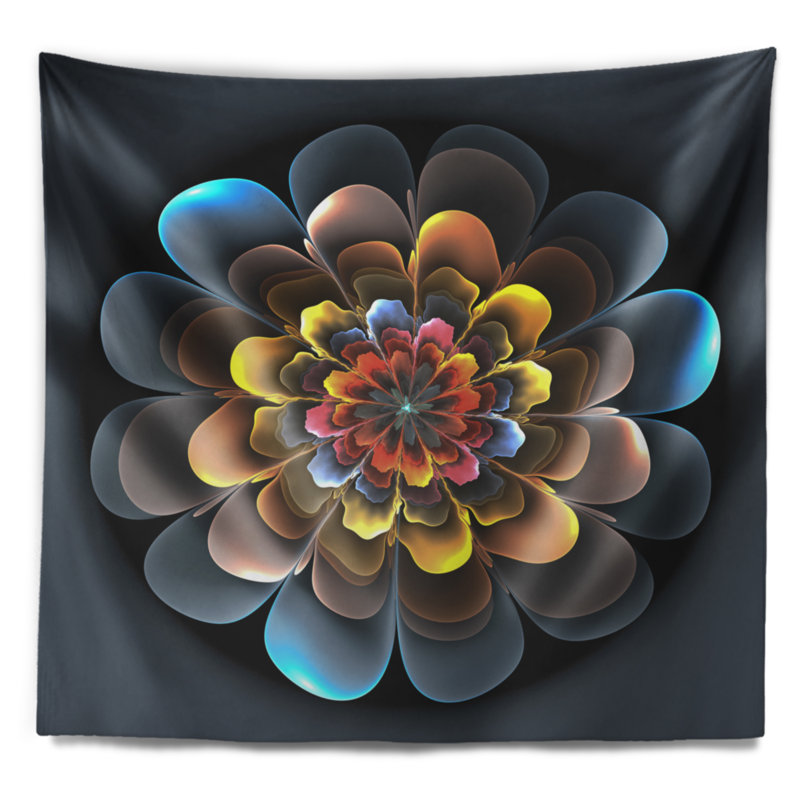 Tapisserie gros plan floral floral, H 32 po x l 39 po